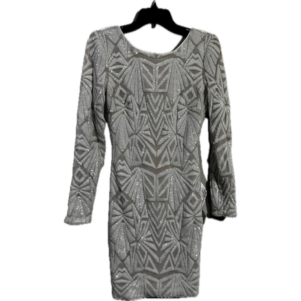 Dress the Population Womens Lola Low-Back Bodycon White Nude M - Picture 2 of 8